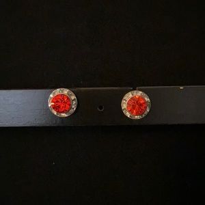 2 for $15 Orange and White Stud Earrings